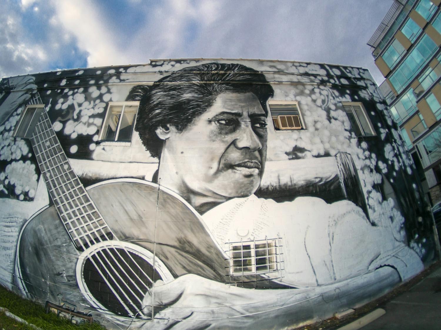 Local artist Scott Nurkin's mural of Elizabeth Cotton, legendary blues musician, is pictured on Sunday, Jan. 9, 2022.