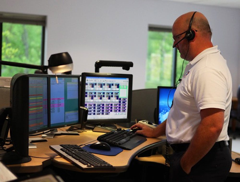 Dispatcher Mike Reitz works at the Orange County EMS communication center in Hillsborough. DTH/Stephen Mitchell
