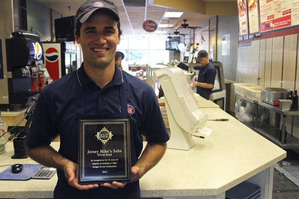 Jersey Mike's franchise co-owner Charlie Farris was presented with an award after participating in RSVVP for 10 years. "Food is our life. It's what we do. Helping people get food is really important to us, especially those who can't afford it," said Farris.