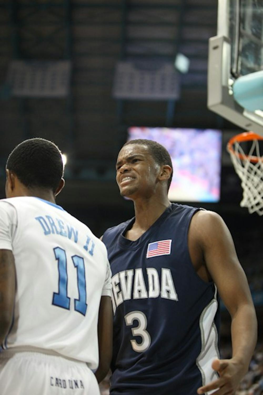 Larry Drew II helped lead the Tar Heels to a 80-73 victory against Nevada.
