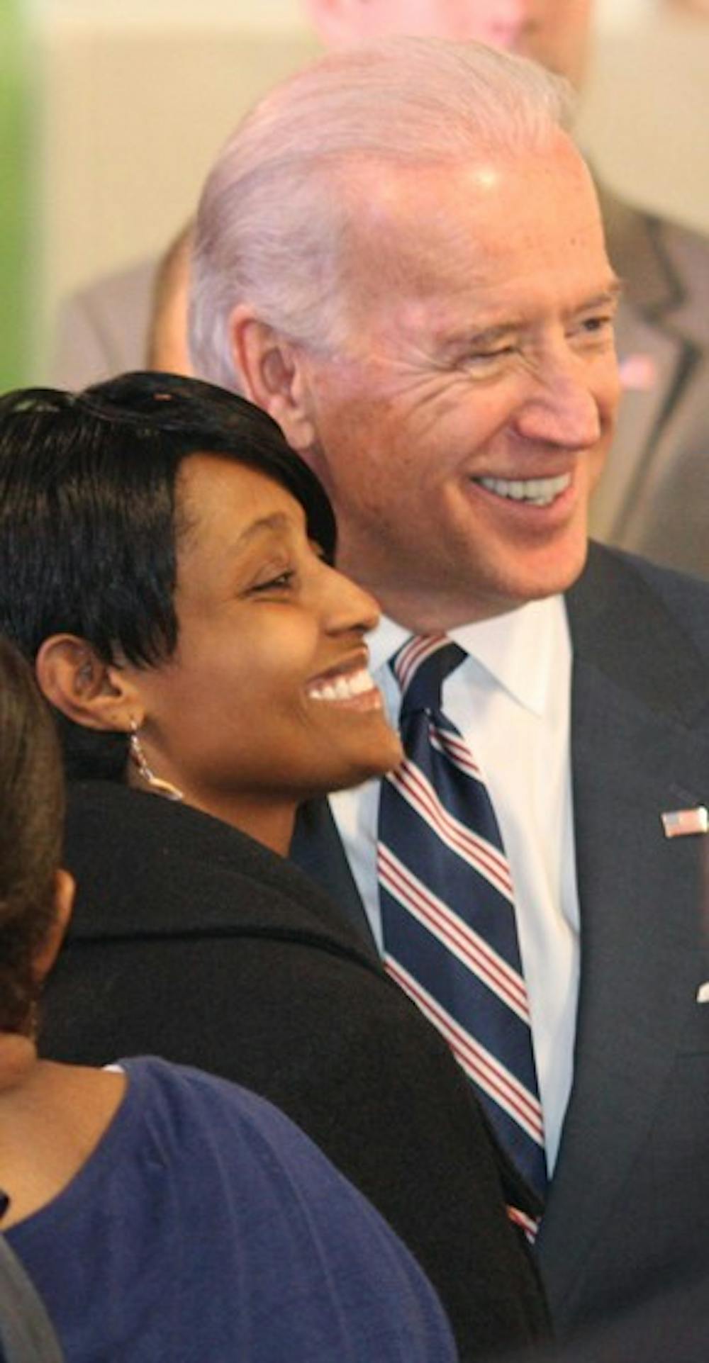 Vice President Joe Biden visited Durham on Thursday to speak about stimulus funds to boost jobs for the middle class.