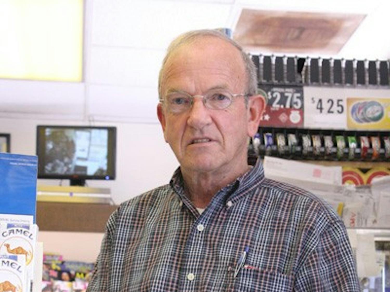 Larry Trollinger, owner of Ken’s Quickie Mart, has owned the store for about 40 years. DTH/ Erin Hull