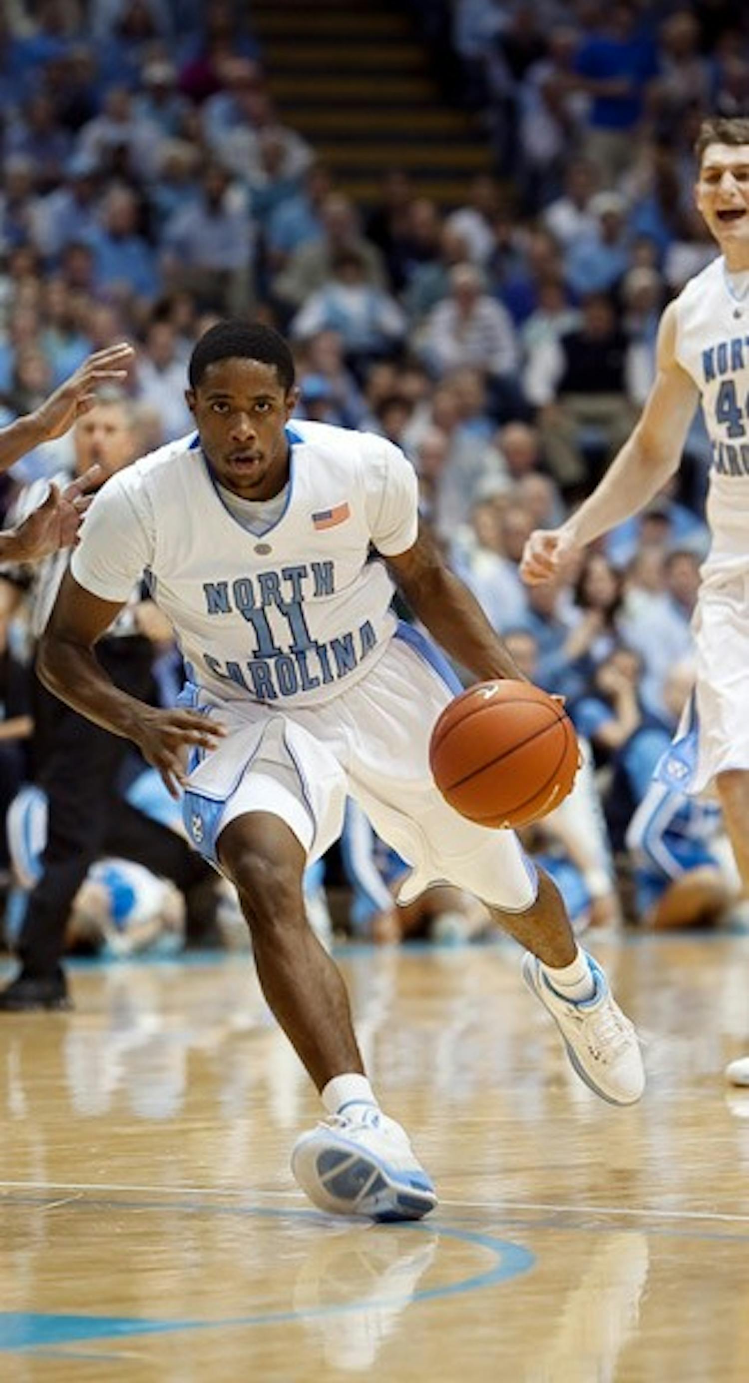 Sophomore point guard Larry Drew II had a career-high 18 points and six assists on Tuesday night. DTH/Phong Dinh