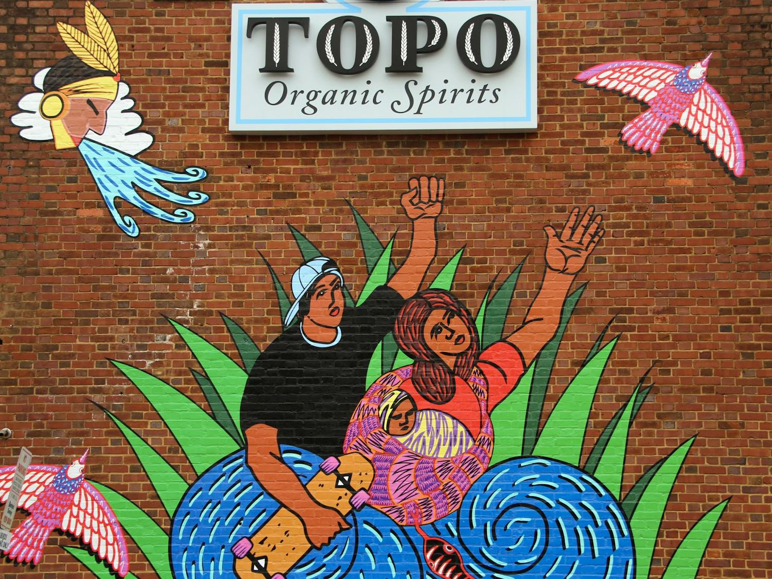 Successions by Renzo Oretega is at the TOPO distillery on West Franklin st.