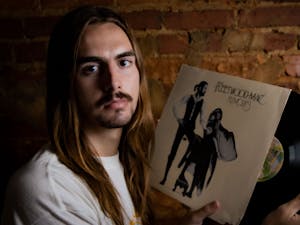 Assistant Photo Editor Ira Wilder holds his "Rumours" vinyl, the first record he ever collected. "Rumours" was the product of a racked romance between Stevie Nicks and Lindsey Buckingham, the latter of which released on Friday his first solo album since being fired from Fleetwood Mac in 2018.