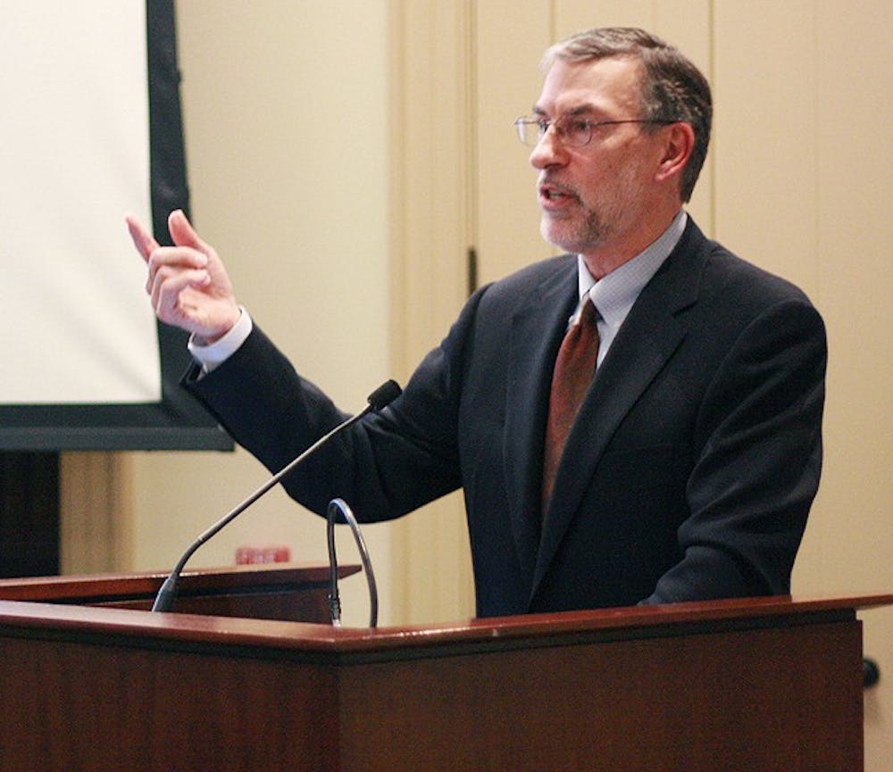 Geoffrey Harpham, president and director of the National Humanities Center, came to UNC to talk about humanities and the role of the arts in the modern world.  The National Humanities Center, which is located in Raleigh, is the only center in the world dedicated to the advanced study of the humanities. 