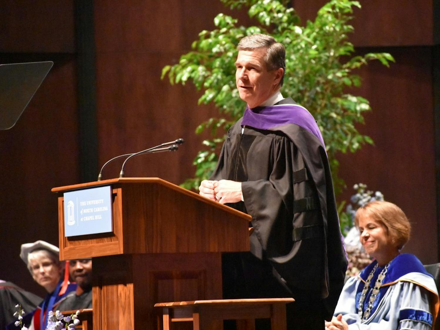 Governor Roy Cooper was the keynote speaker at the University Day ceremony on Oct. 12.