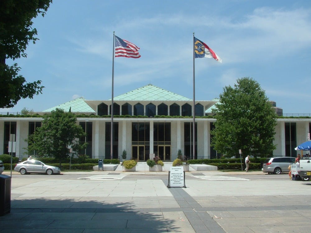 The North Carolina State Legislative building is located at 16 W. Jones St. in downtown Raleigh.&nbsp;