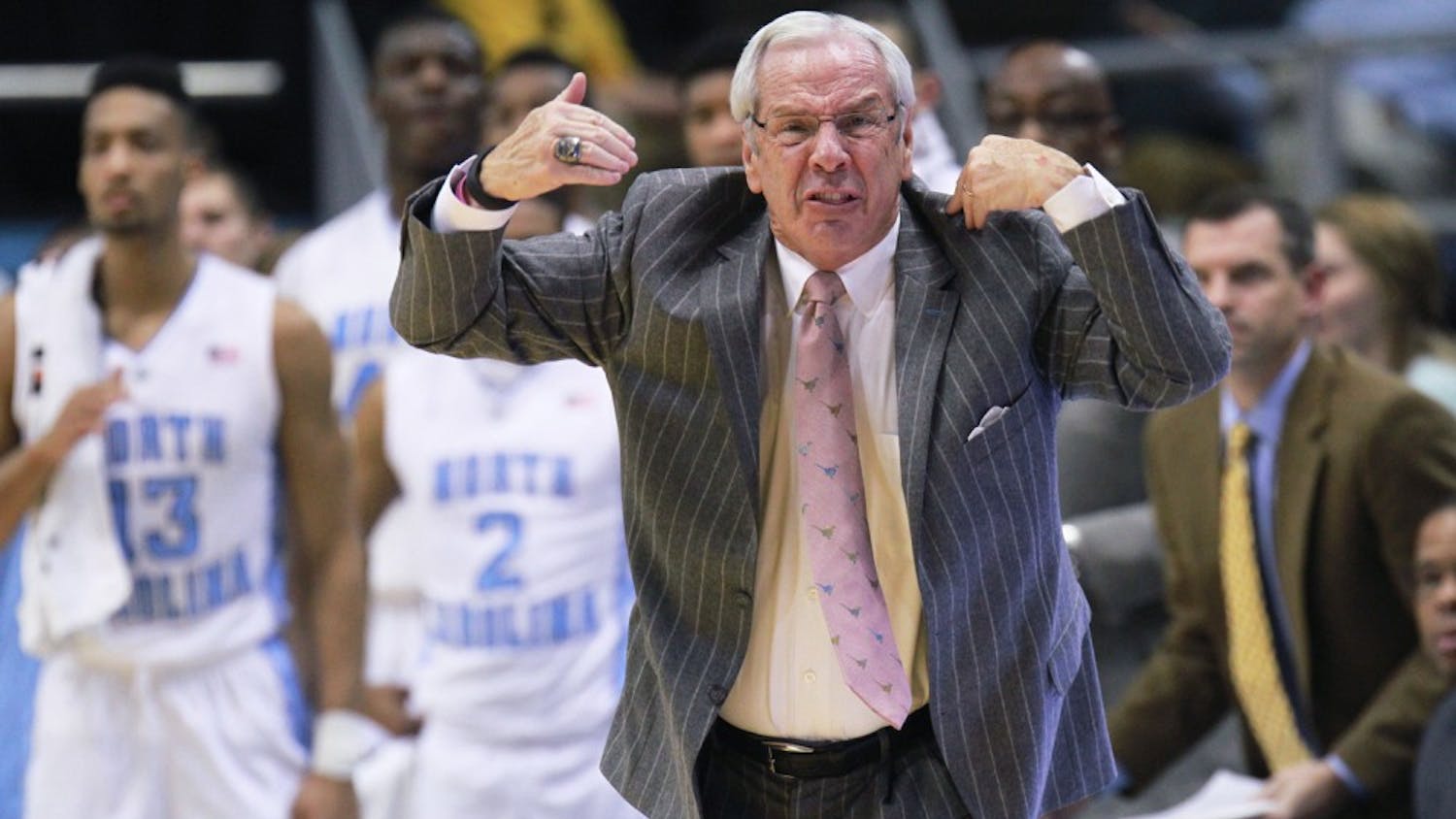 Roy Williams yells for a timeout. Williams would receive a technical foul on the play. 