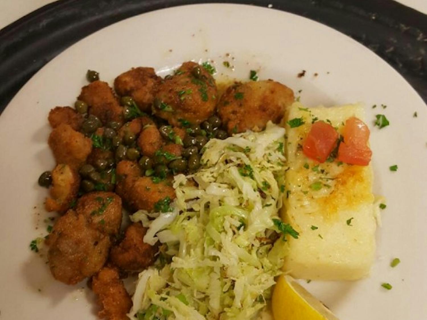 Crook's Corner serves sweetbreads with browned butter and capers during the "No Guts No Glory" event. Photo courtesy of Bill Smith.&nbsp;
