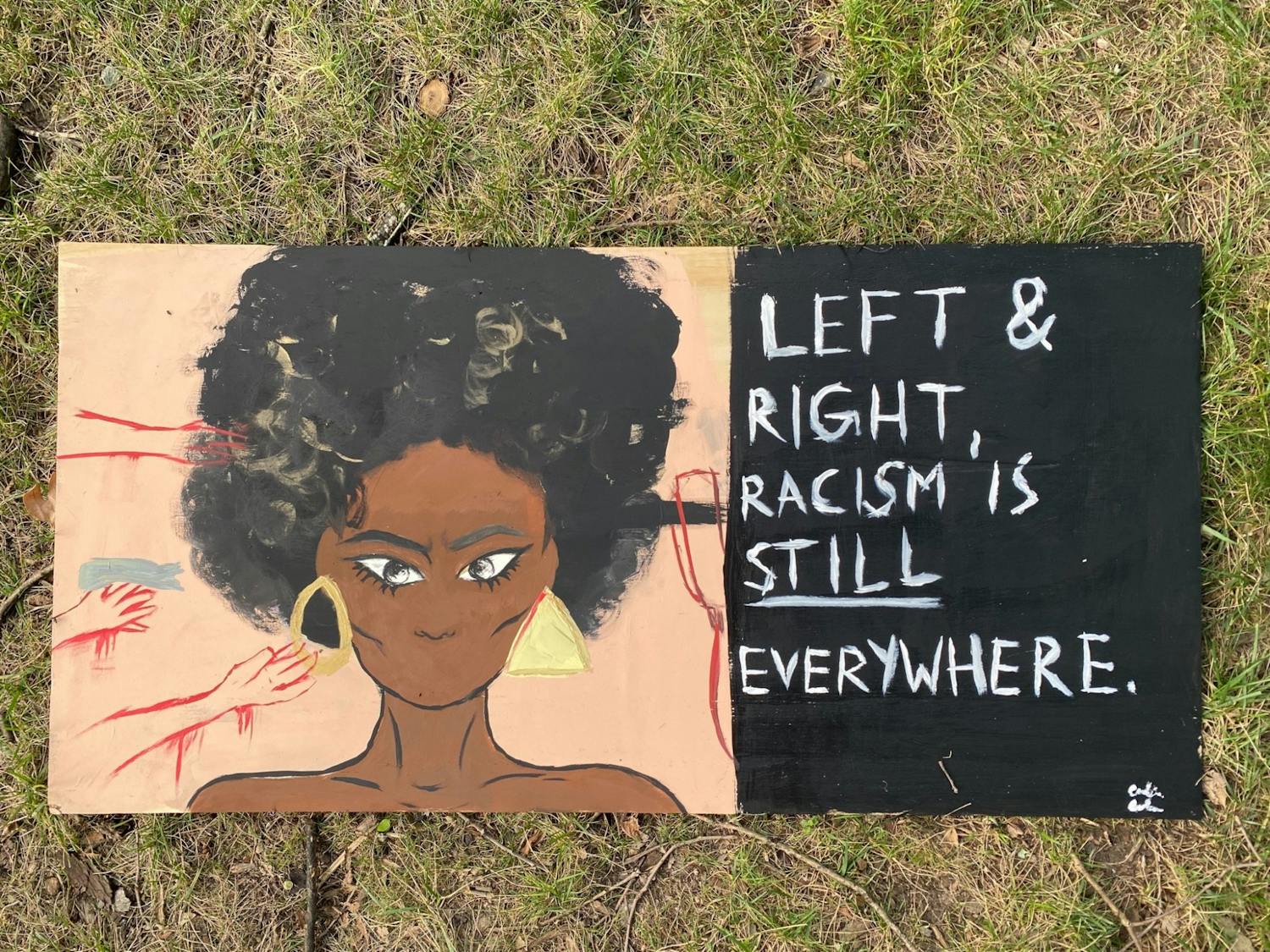 One of the Black Lives Matter murals painted to _____ on ____.