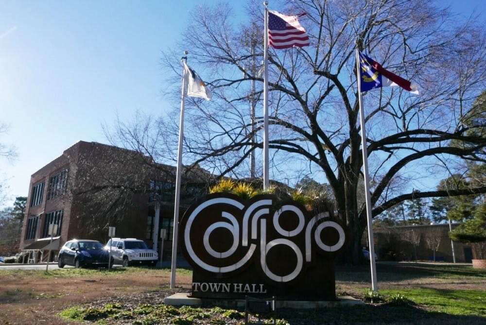 <p>Carrboro Town Hall is located at 301 West Main St.</p>