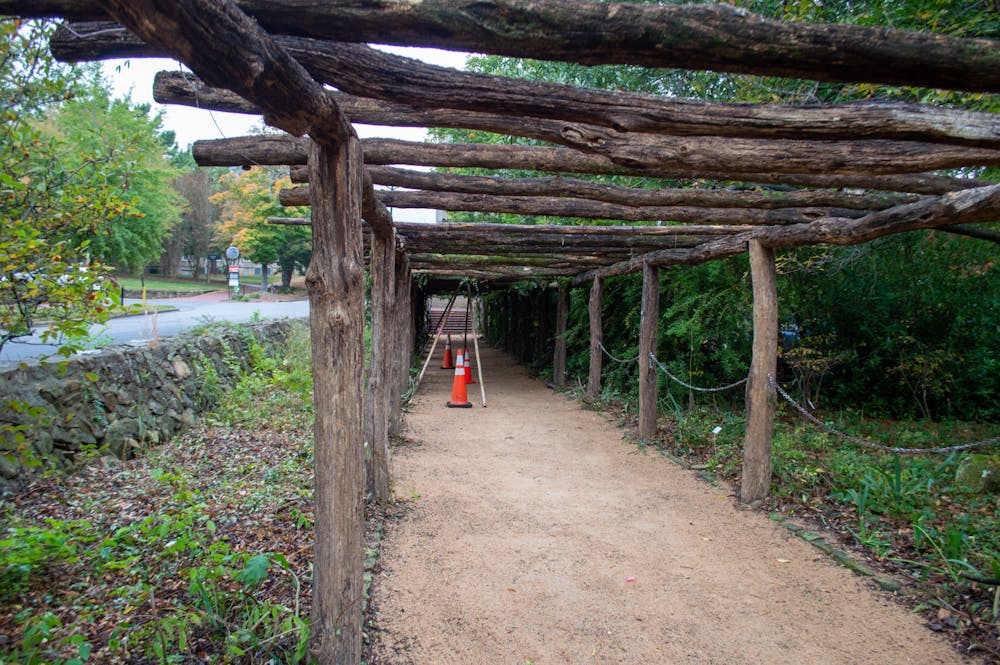Coker Arboretum is being renovated, as pictured on Oct. 13, 2022.