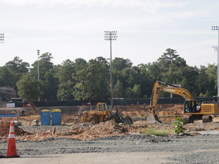Fetzer and Navy Field are both undergoing heavy construction this summer.