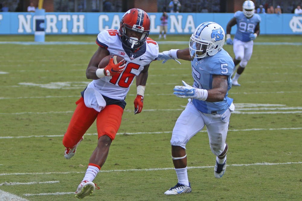 The UNC football team dominated over Illinois on Saturday afternoon with a score of 48 to 14. 