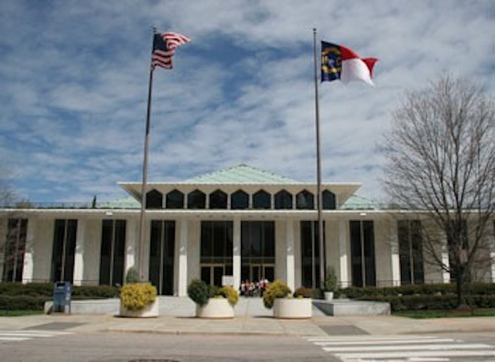<p>The Legislative Building located in Raleigh houses North Carolina's General Assembly.</p>