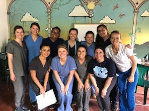 UNC Division of Physical Therapy students and faculty members on the annual service-learning trip to Guatemala pose for a group photo. Photo courtesy of Lisa Johnston.&nbsp;