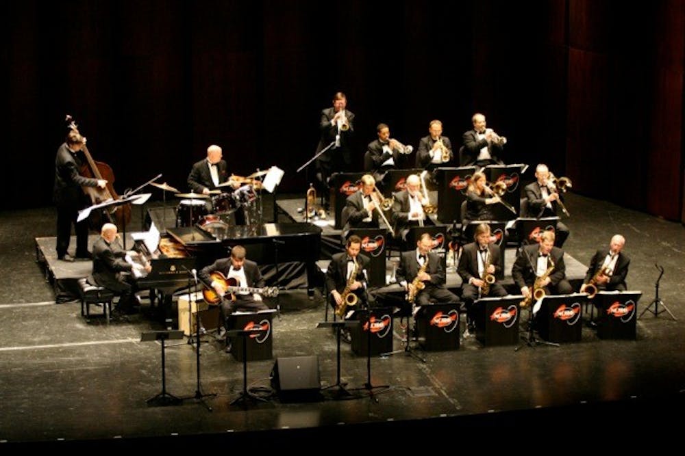 <p>The NC Jazz Repertory sharing their love of music</p>