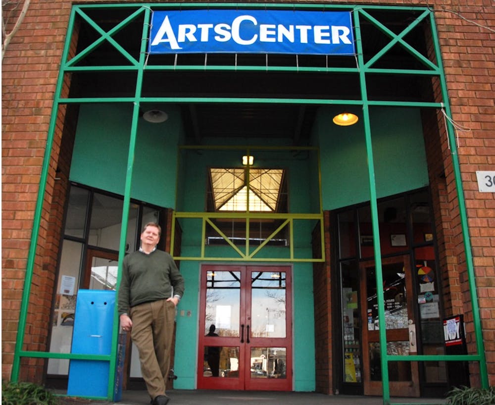 Ed Camp, Executive Director of the ArtsCenter in Carrboro hopes to get students interested in classes at the ArtsCenter.  Many students take advantage of the classes if they cannot get into art classes at the University.