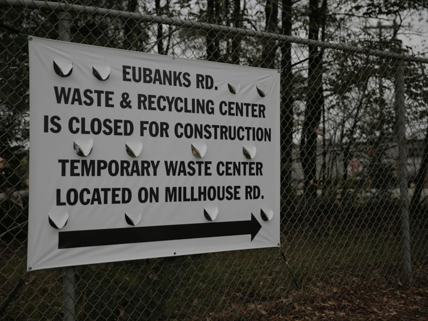 Construction&nbsp;activities&nbsp;to remodel, expand and&nbsp;make improvements at the Eubanks Rd. Waste and Recycling Center are estimated to last ten months.