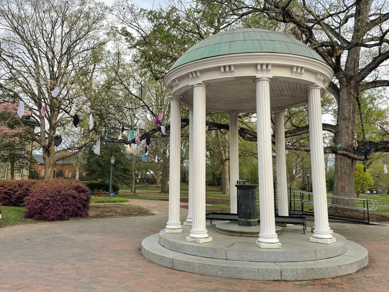 Underwear hang by the Old Well on Tuesday morning, March 28, 2023.