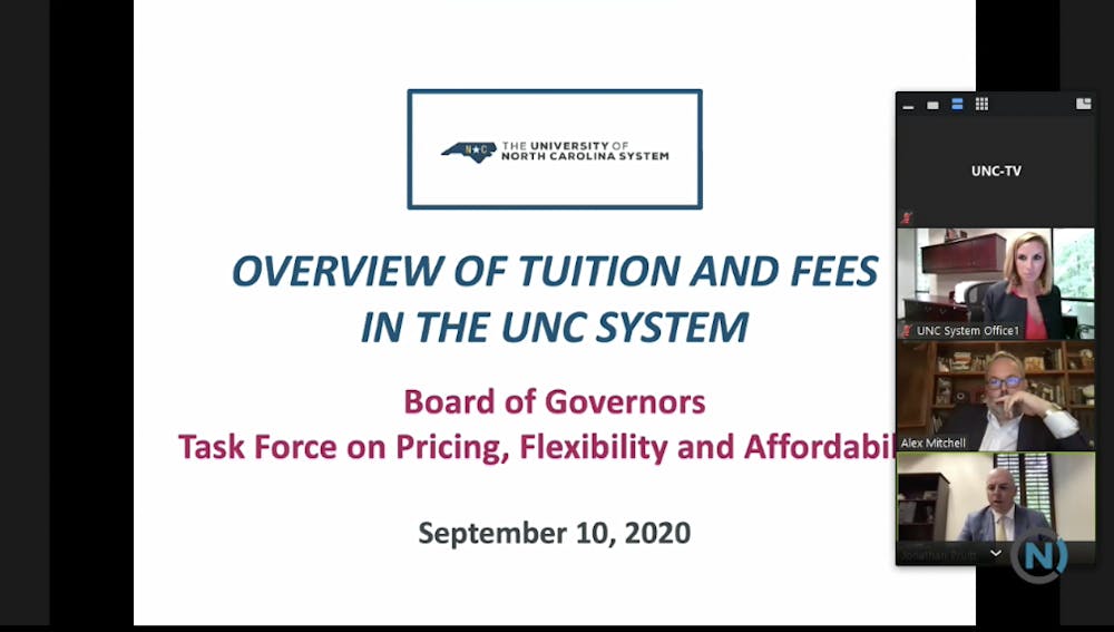 Members of the Board of Governors met over Zoom on Thursday, Sept. 10, 2020 to discuss tuition and fees and address pricing and affordability for the fall 2020 semester.