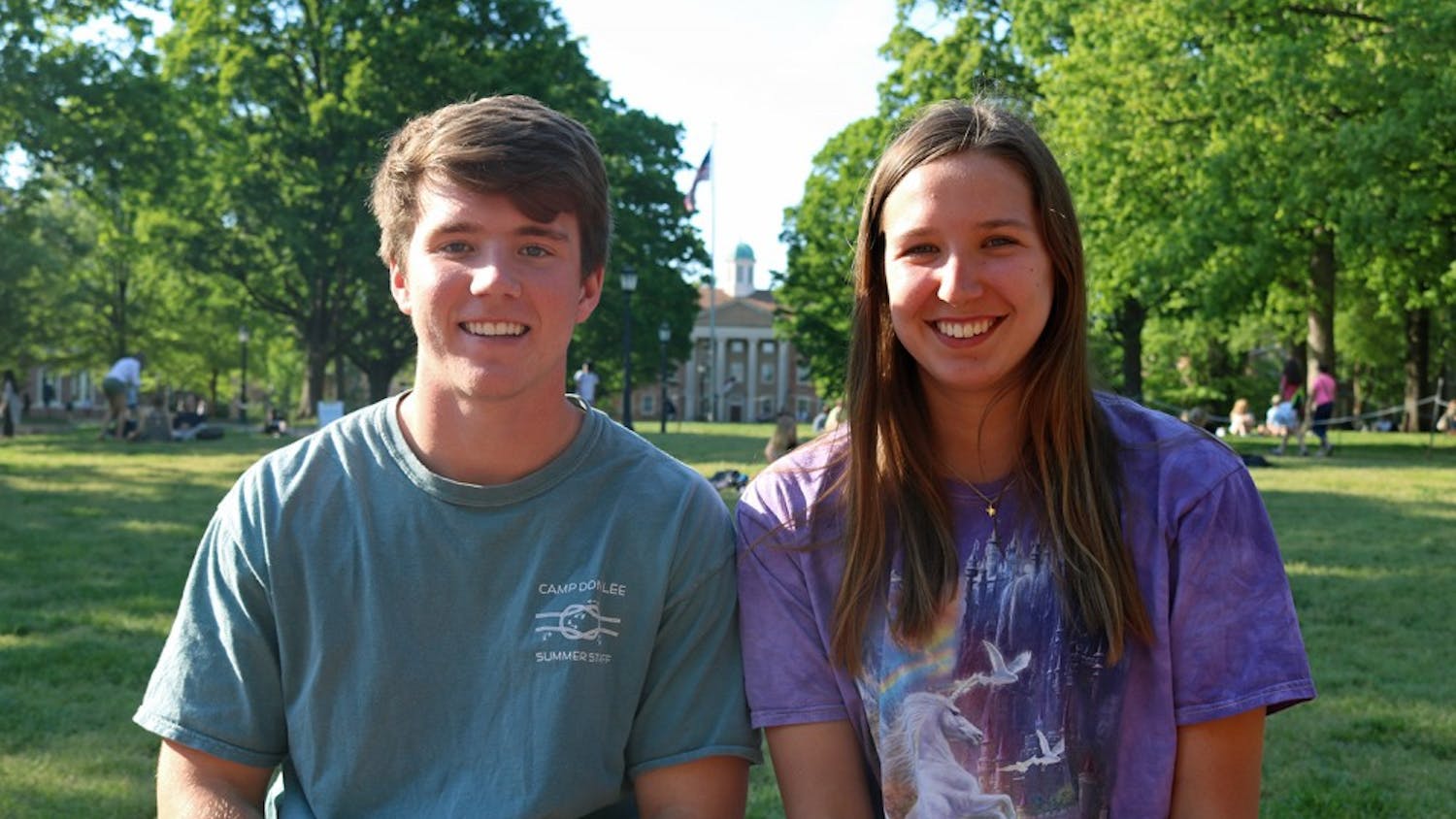 Tolson Jeffrey (left) and Abby Mueller are the founders of a new student group, Best Foot Forward, which aims to raise money for prosthetics for amputees. 