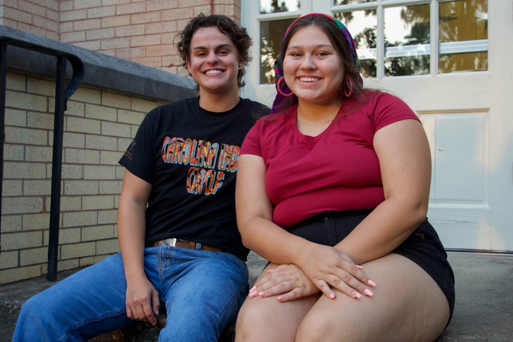 UNC senior American Indian and Indigenous studies major AJ Hunt-Briggs and first-year dramatic arts major Lydia Ruth Mansfield serve as Carolina Indian Circle's 2021-2022 President and Historian, respectively.