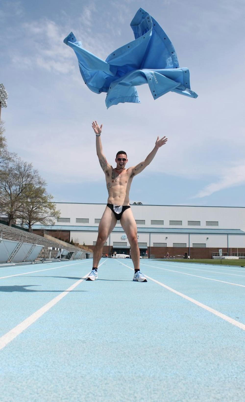 Dylan Moore stripped in a Biology 101 in a video that went viral. A former track athlete, he was asked to leave the team and faces Honor Court charges for the stunt.