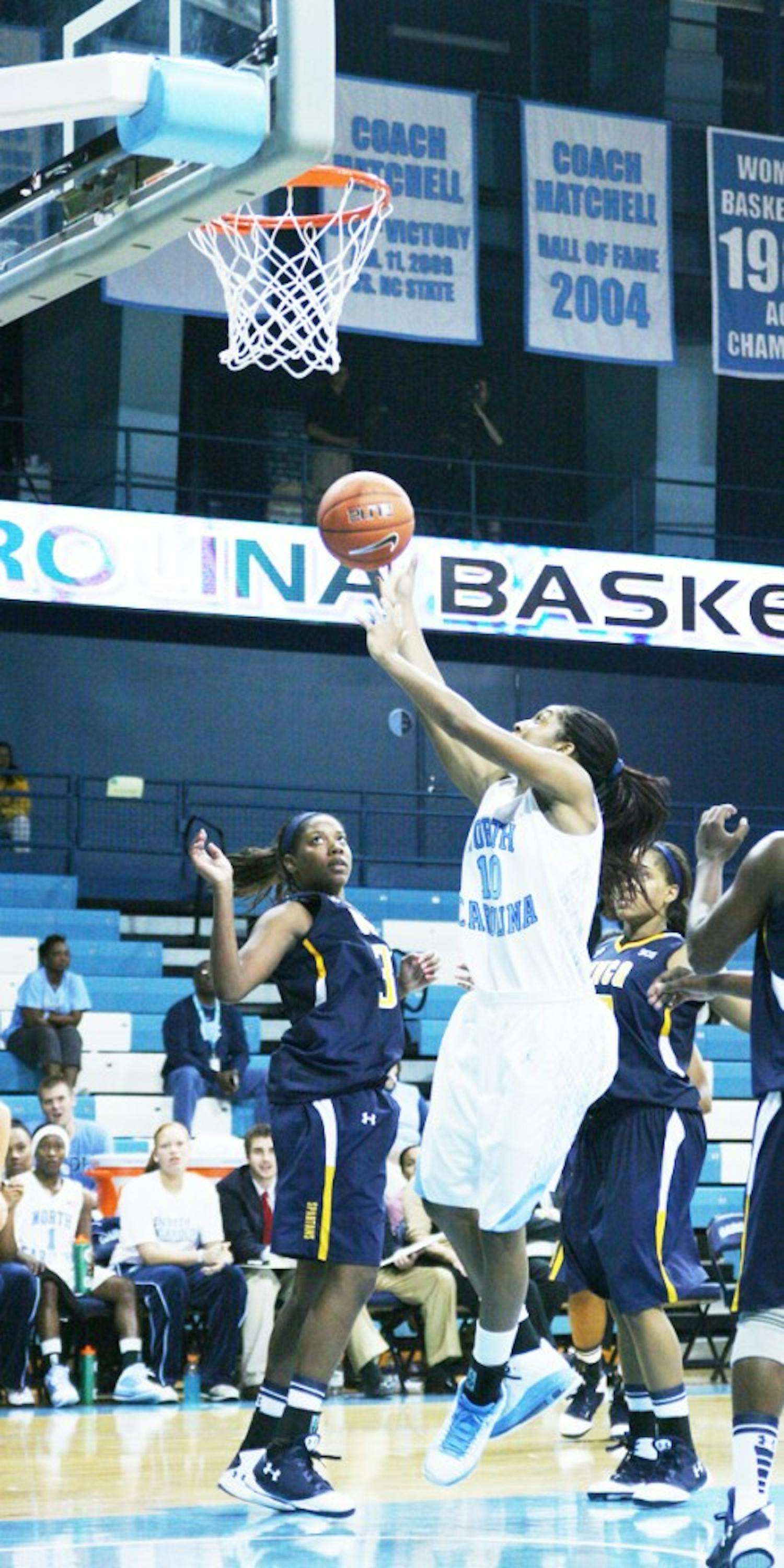 Photo: UNC women's basketball helped by depth in UNC-G win (Jonathan LaMantia)