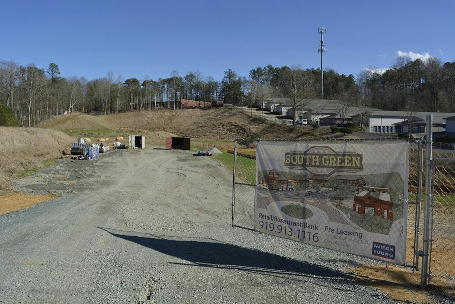 South Green development in Carrboro will be home to new restaurants and retail shops on S. Greensboro St. Construction has yet to begin.