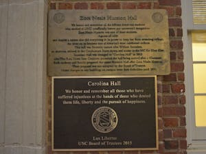 A plaque was placed on the outside of Carolina Hall, renaming it Zora Neale Hurston Hall. The plaque will be removed according to UNC Facilities Services.&nbsp;&nbsp;