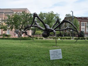 Crouching Spider: A nine-foot-tall, 27-foot-wide sculpture by French-American artist Louise Bourgeois will be on display for a year on East Cameron Avenue.&nbsp;