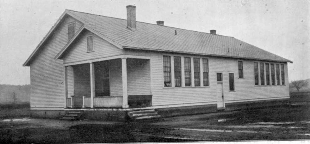<p>&nbsp;The Rosenwald Practice School at what is now Elizabeth City State University, circa 1925. The school was constructed in 1921 with $1,000 and was used to train local, black students to become teachers. Photo courtesy of Elizabeth City State University Archives.&nbsp;</p>