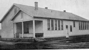 &nbsp;The Rosenwald Practice School at what is now Elizabeth City State University, circa 1925. The school was constructed in 1921 with $1,000 and was used to train local, black students to become teachers. Photo courtesy of Elizabeth City State University Archives.&nbsp;