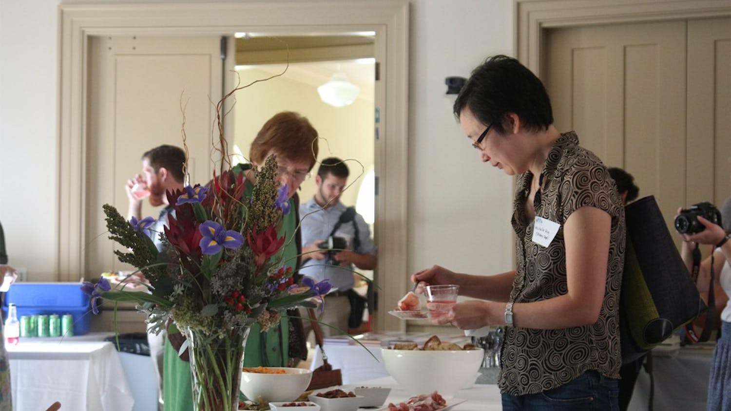 UNC professors speak about their current work in food studies Thursday evening at Hyde Hall to foster conversation about the University's new research theme: "Food for All." 