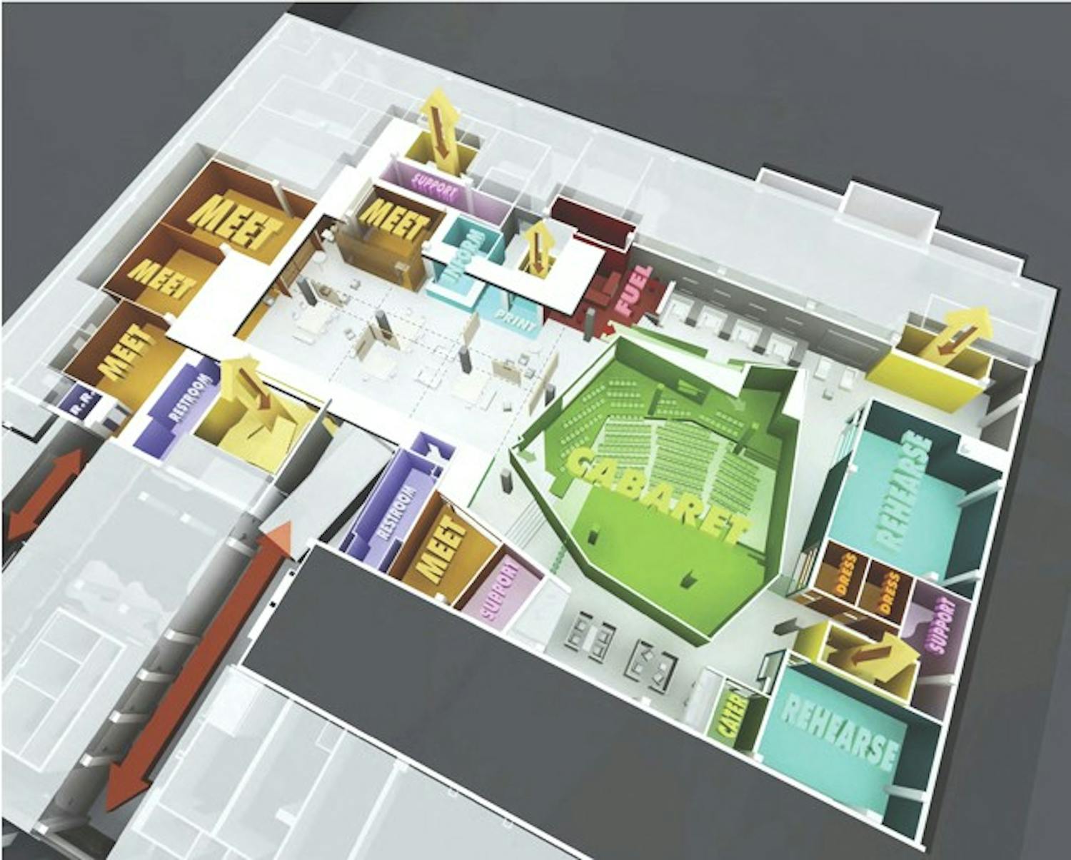 	UCOMMONS, a proposed rennovation project for the Student Union includes an all-night ground floor as well as several other updates. Courtesy of Ucommons.