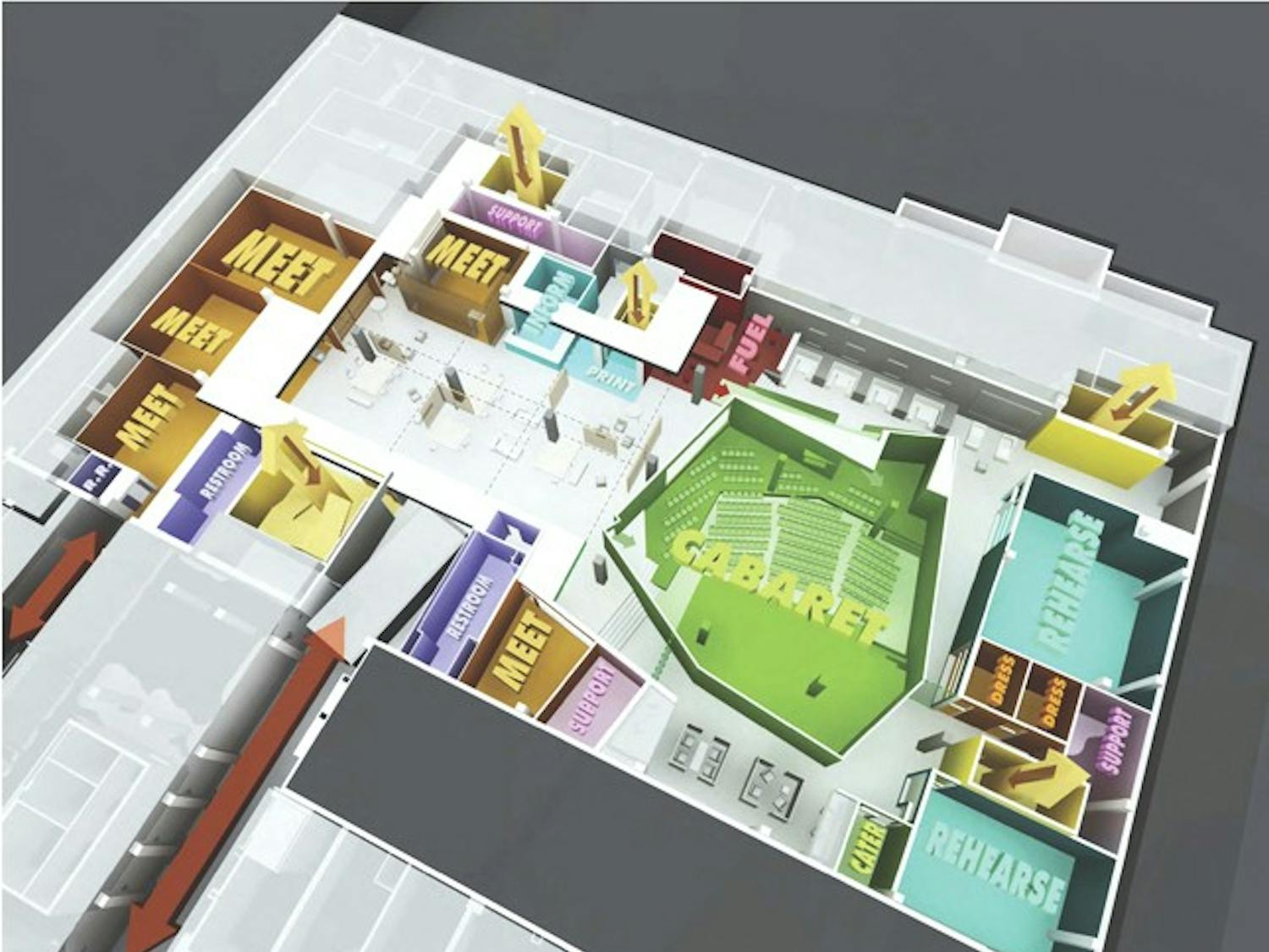 	UCOMMONS, a proposed rennovation project for the Student Union includes an all-night ground floor as well as several other updates. Courtesy of Ucommons.