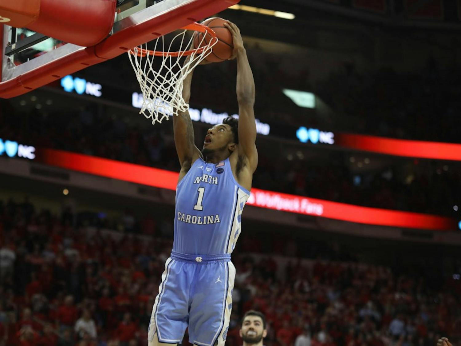No. 12 UNC defeated No. 15 N.C. State 90-82 in PNC Arena on Tuesday, Jan. 8, 2019.&nbsp;