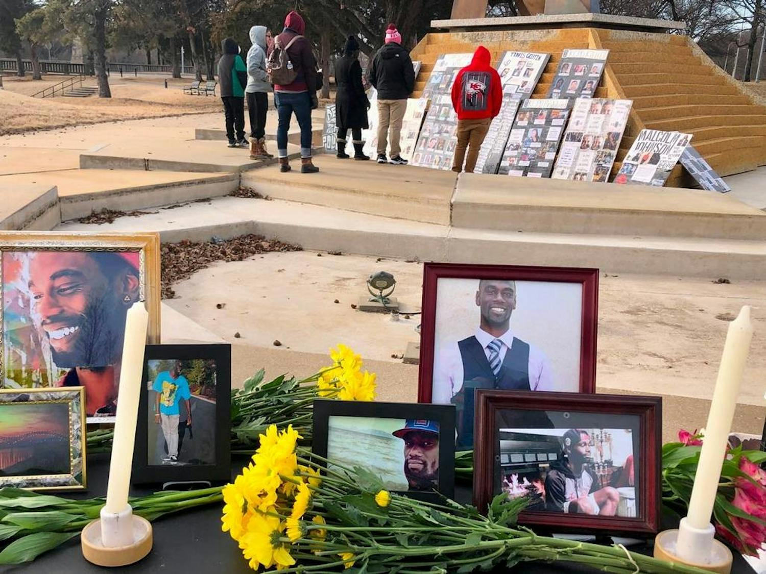 A vigil for Tyre Nichols, a man killed by Memphis police earlier this month, was held Sunday at the Spirit of Freedom Fountain on Emanuel Cleaver II Boulevard in Kansas City.
Photo Courtesy of Anna Spoerre/The Kansas City.