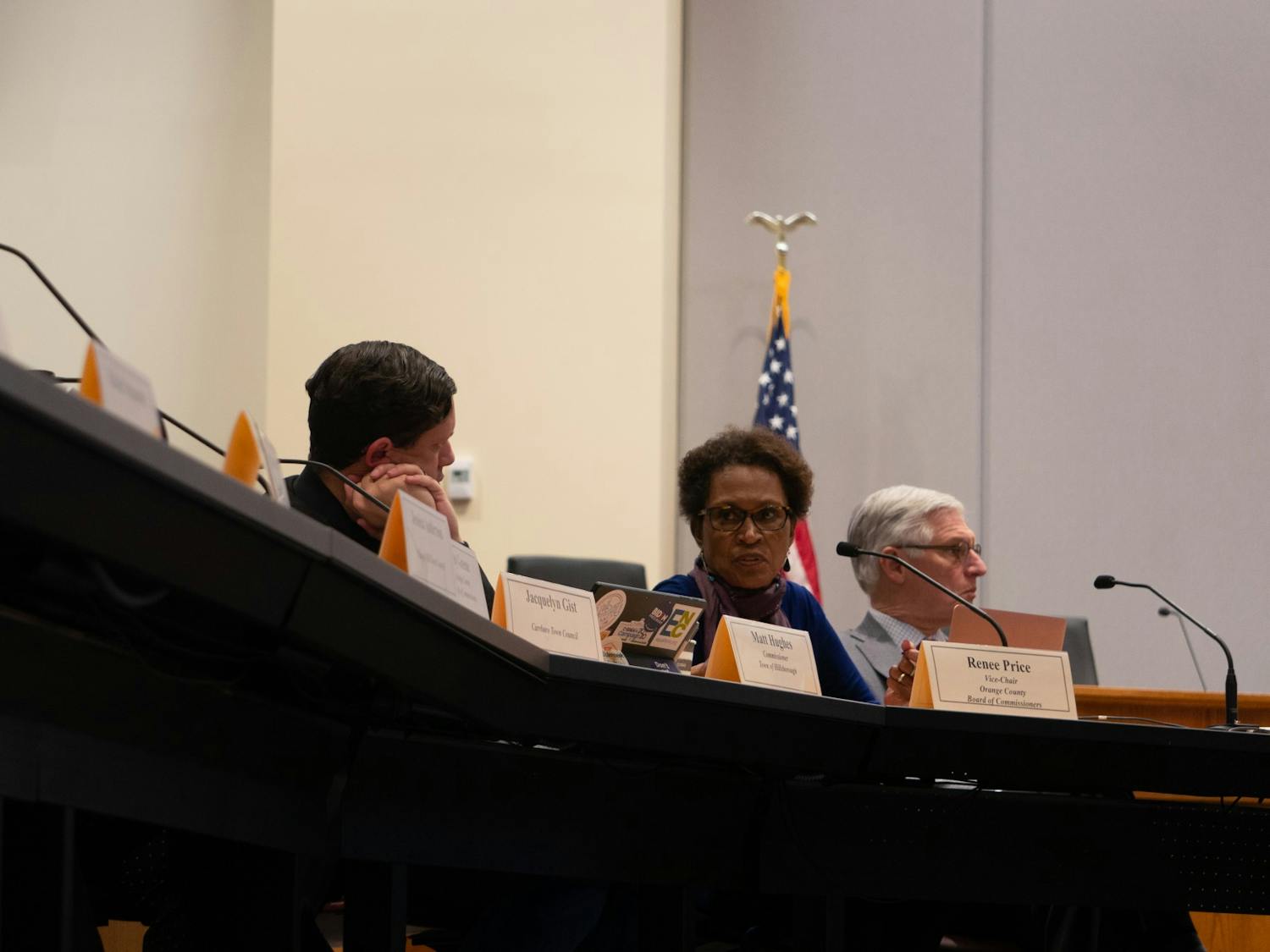 Orange County Commissioner Renee Price speaks at a previous Assembly of Governors meeting at the Whitted Building in Hillsborough on Tuesday, Jan. 28, 2019.
