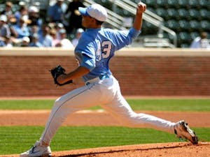 North Carolina sophomore Matt Harvey gave up seven runs in two innings Sunday. UNC?s starters allowed 15 runs in 14 2/3 innings on the weekend.