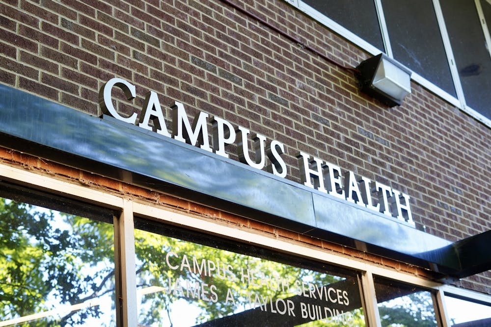<p>The Campus Health Building, where the University's CAPS program is located, pictured on Saturday, August 13, 2022.</p>