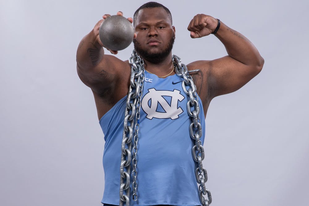 <p>UNC junior thrower Madias Loper poses for Track &amp; Field Photo Day on Oct. 26, 2022.</p>
<p>Photo Courtesy of UNC Athletic Communications.</p>