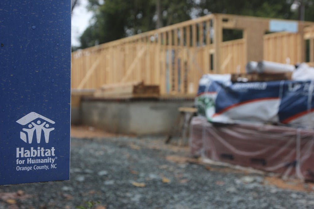 The Orange County branch of Habitat for Humanity is currently working on building two houses in the Northside neighborhood of Chapel Hill.