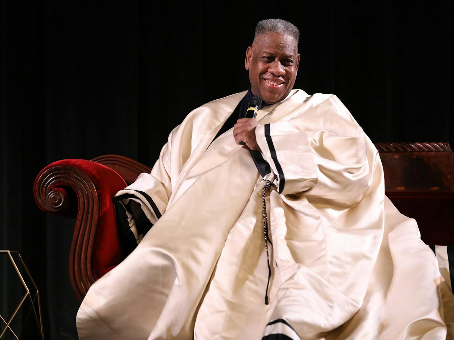 André Leon Talley speaks during "The Gospel According to Andre" Q&A during the 21st SCAD Savannah Film Festival on Nov. 2, 2018, in Savannah, Georgia. (Cindy Ord/Getty Images for SCAD/TNS)