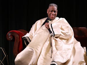 André Leon Talley speaks during "The Gospel According to Andre" Q&A during the 21st SCAD Savannah Film Festival on Nov. 2, 2018, in Savannah, Georgia. (Cindy Ord/Getty Images for SCAD/TNS)