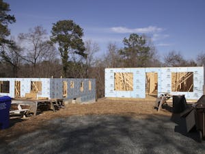 Habitat for Humanity is in the process of building two houses located on Sykes Street in Chapel Hill.