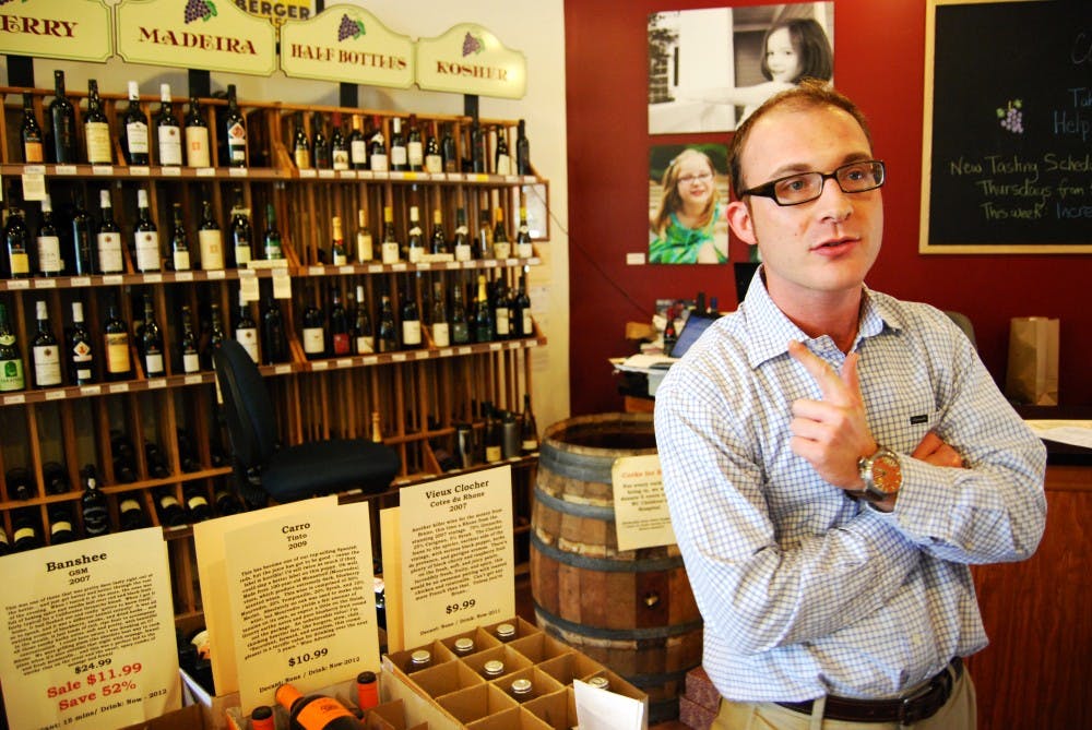 Michael Klinger, manager of Chapel Hill Wine Company, is responsible for the more than 1,200 bottles of wine in his store. He sells wines from areas including South Africa, Australia, France and North Carolina.