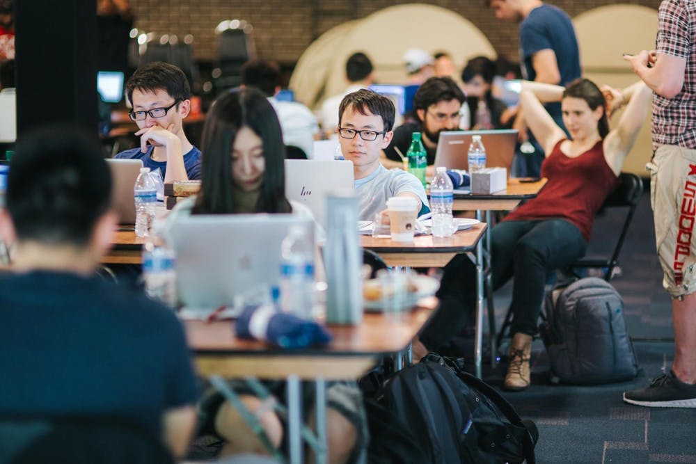 UNC and Duke students competed in a Datathon on Friday. Photo courtesy of Houa Vang.&nbsp;